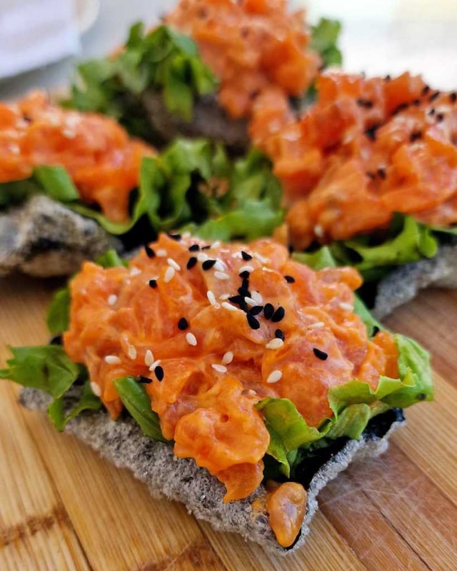 Crispy Salmon Tacos