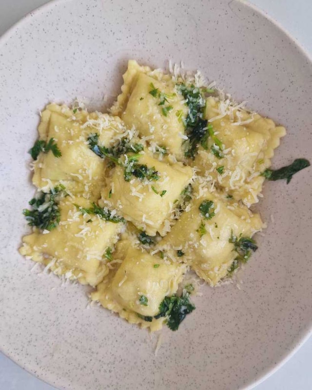 Shrimp ravioli 