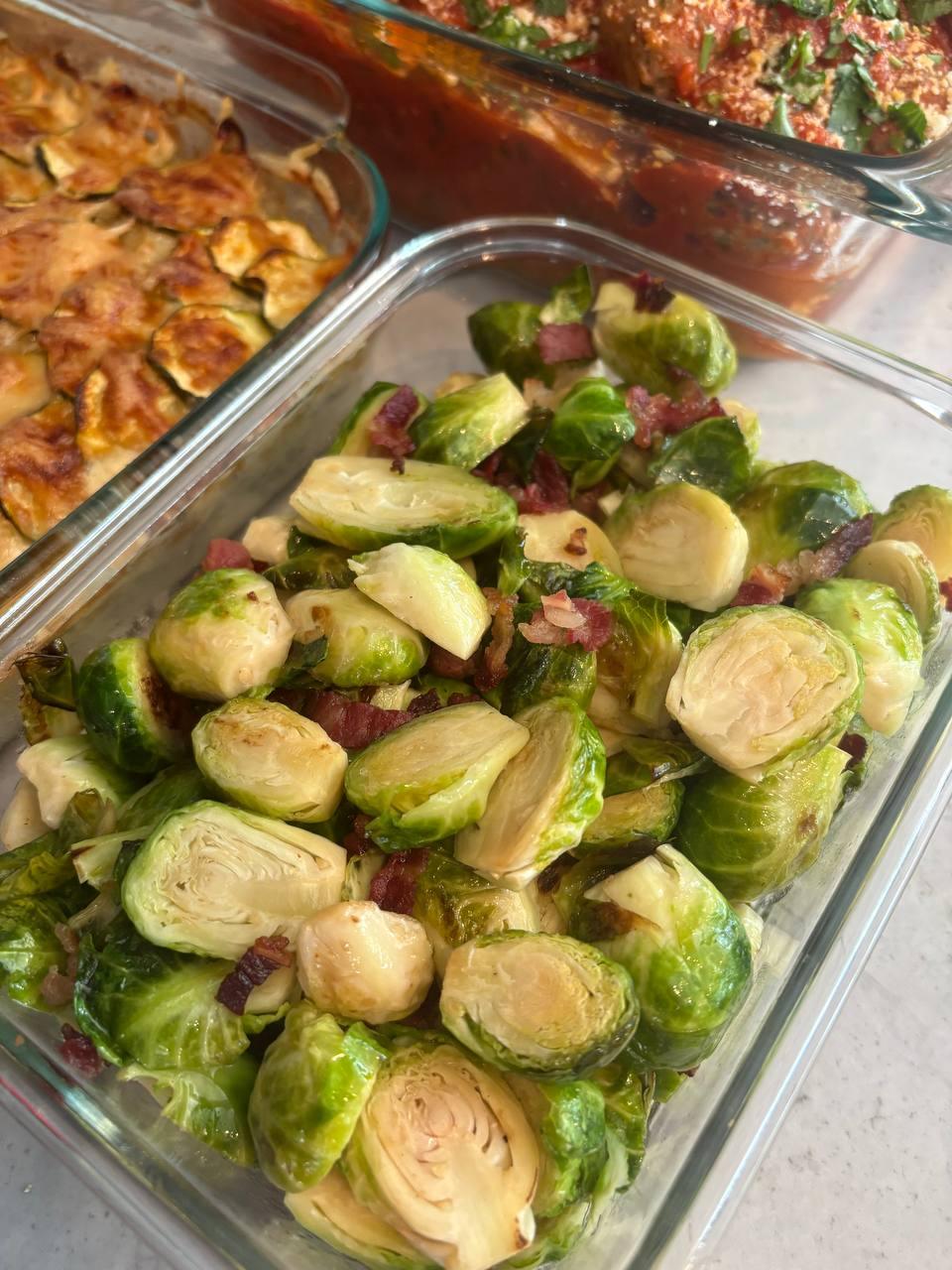 large glass bowl filled with a variety of vegetables