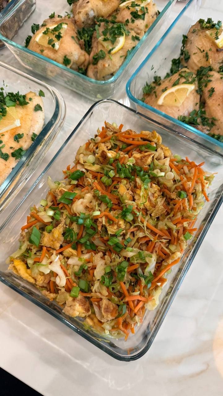 large glass dish filled with a mixture of vegetables