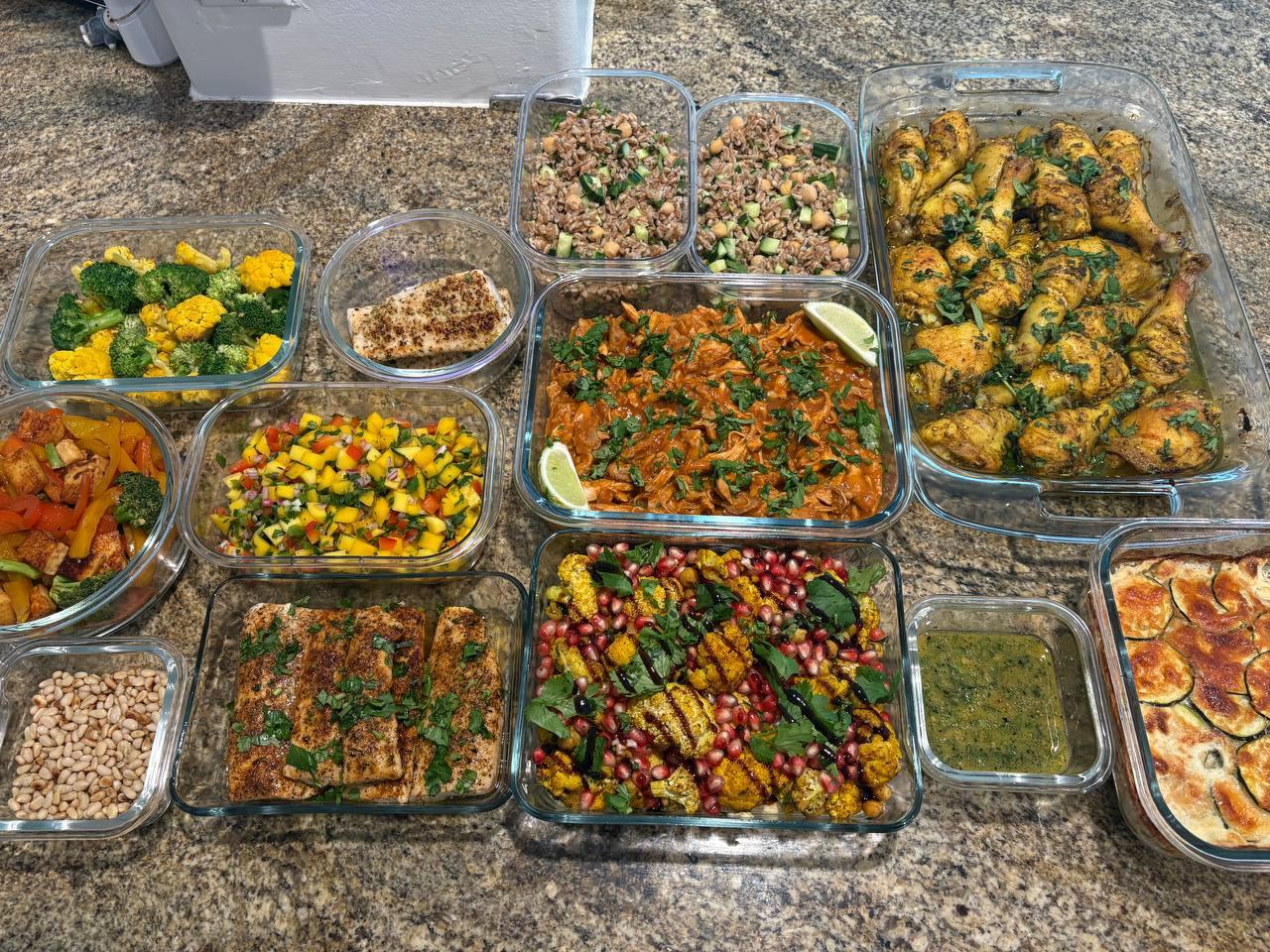 variety of foods are on a dining table