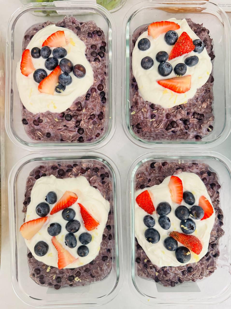 meal is prepared with three containers