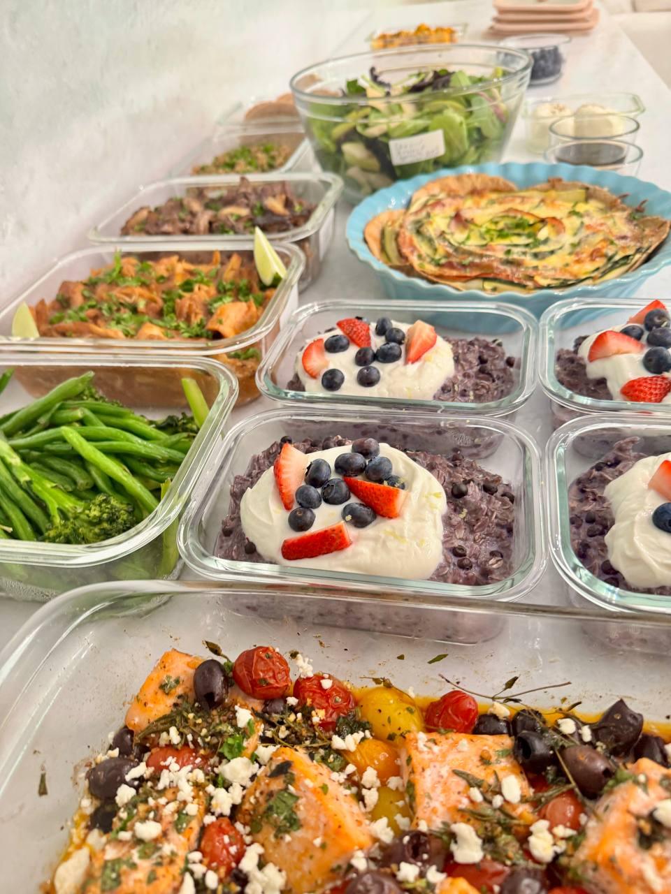 variety of food items