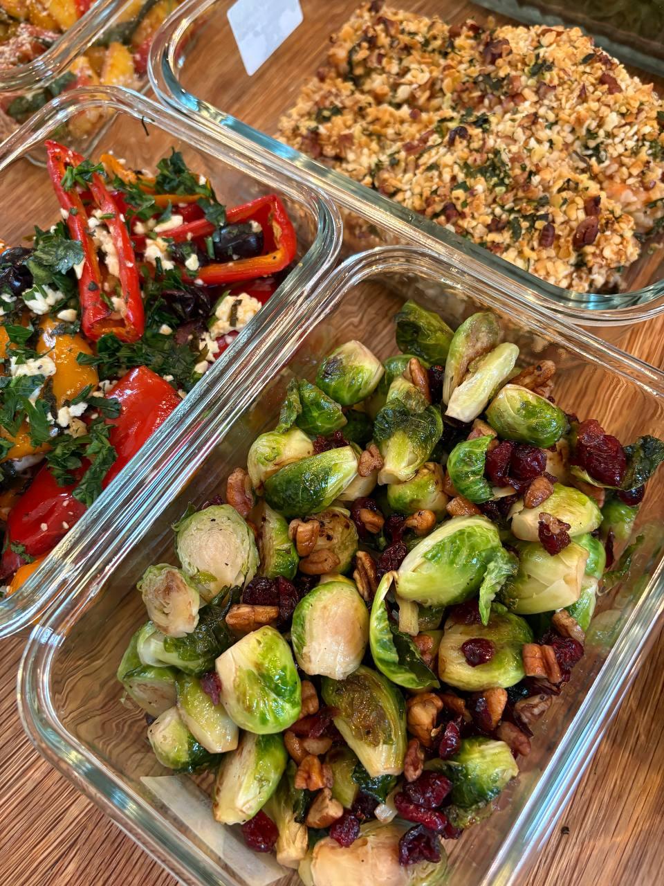 variety of vegetables, including broccoli and red peppers