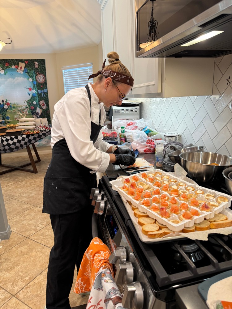 Birthday dinner plating