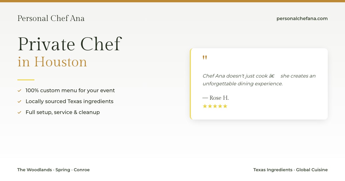 Private Chef Houston | In-Home Dinner Parties & Fine Dining | Chef Ana